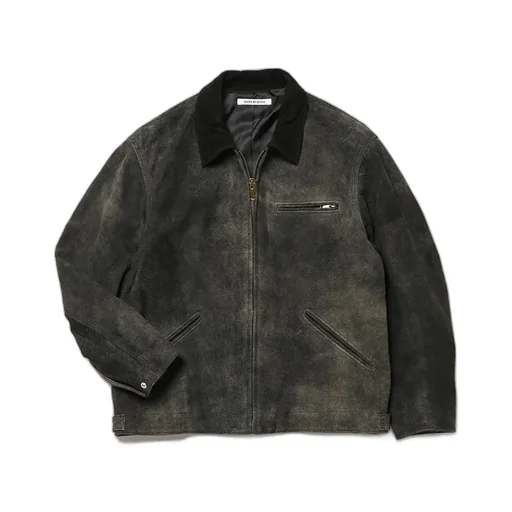 Leather Detroit Jacket - Goat Suede Antique Finish
