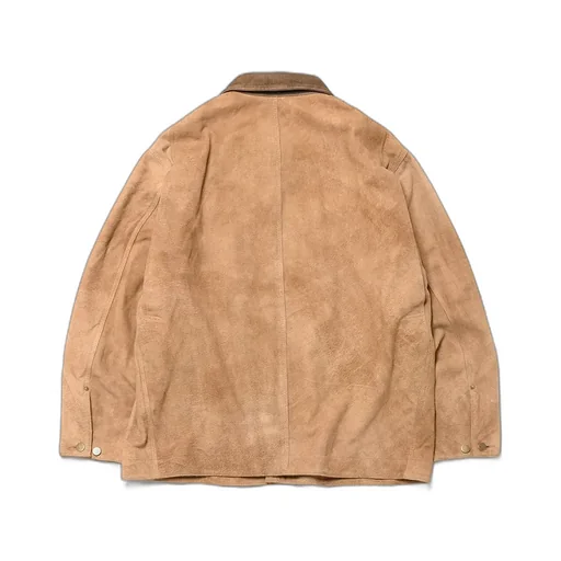 Leather Michigan Chore Coat - Goat Suede Antique Finish