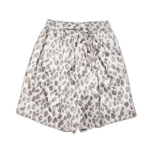Tuck Easy Short Pants - Leopard Print