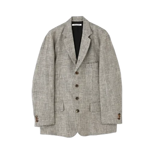 5B Loose Tailored Jacket‐Heather Linen/Nylon*Wool Crepe‐