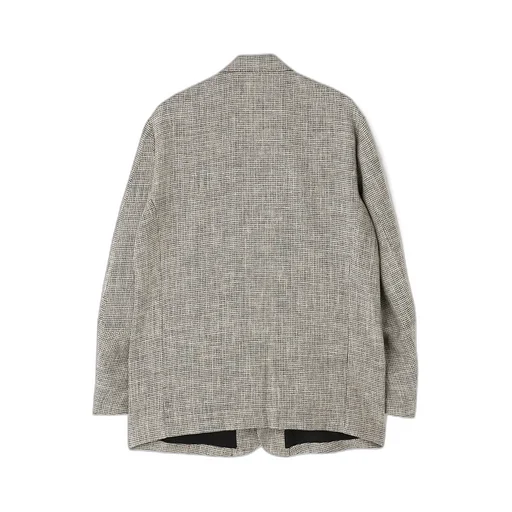 5B Loose Tailored Jacket‐Heather Linen/Nylon*Wool Crepe‐