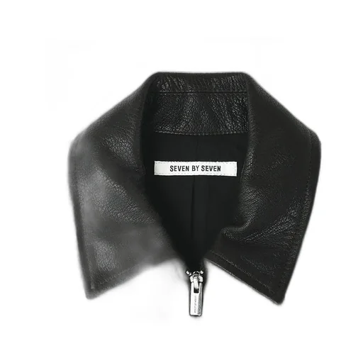 Leather Zip Up Blouson ‐Sheep Shrink Leathe‐