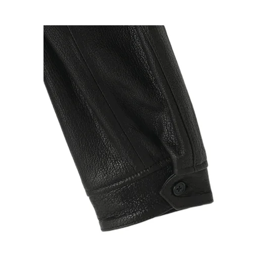 Leather Zip Up Blouson ‐Sheep Shrink Leathe‐