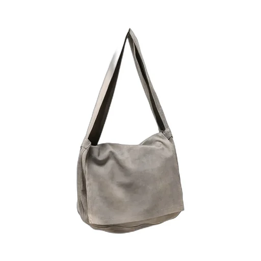 Leather Shoulder Bag - Cow Split Leather