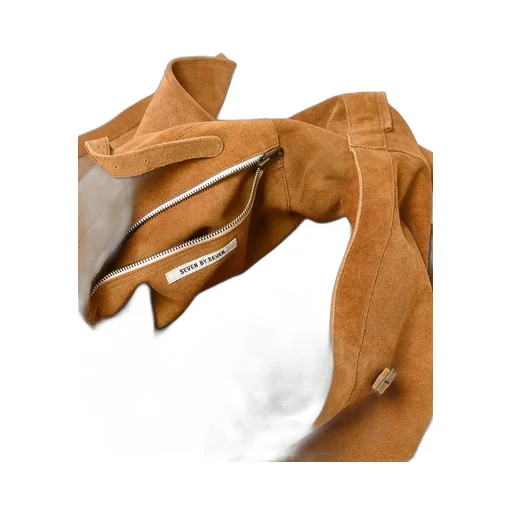 Leather Shoulder Bag - Cow Split Leather