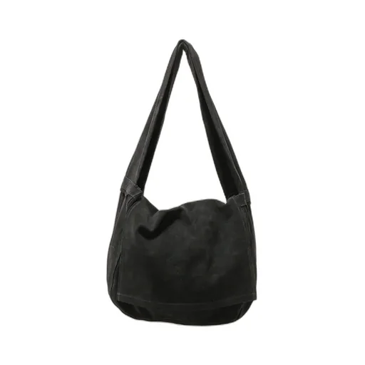 Leather Shoulder Bag - Cow Split Leather