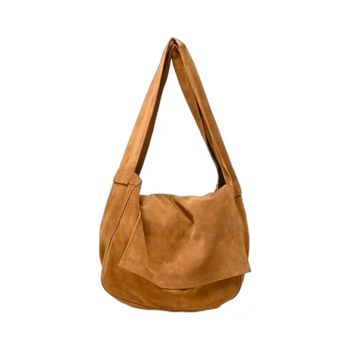 Leather Shoulder Bag - Cow Split Leather