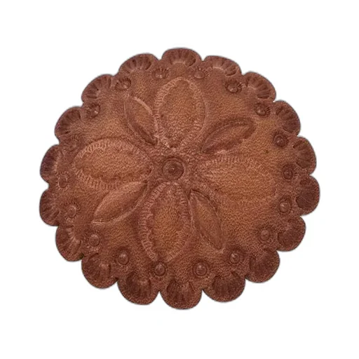 × Rooster King&Co., Leather Carving Pins - Large Concho Style B