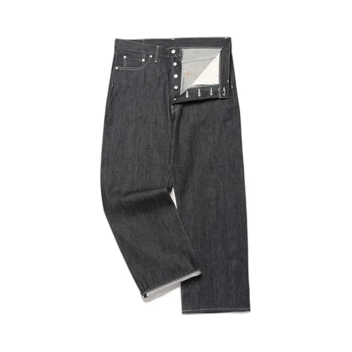 Selvage Denim Five Pocket Wide Straight Pants