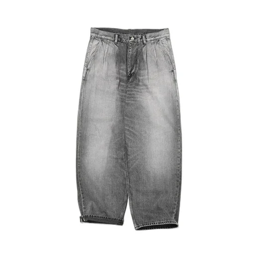 Selvage Denim Two Tuck Pants-Light Fade-