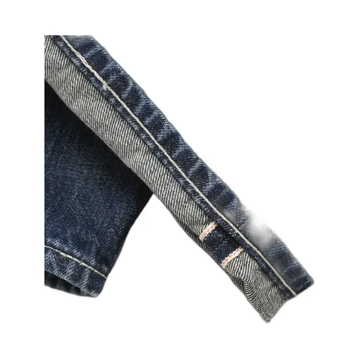 Selvage Denim Two Tuck Pants-Dark Fade-