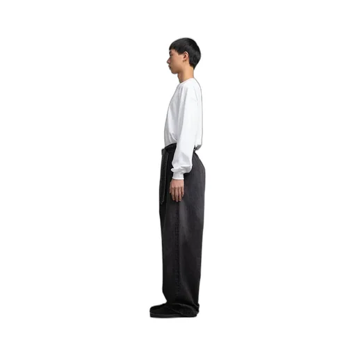 Selvage Denim Belted Pants -Dark Fade-