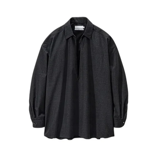 Fine Wool Heather L/S Skipper Shirt