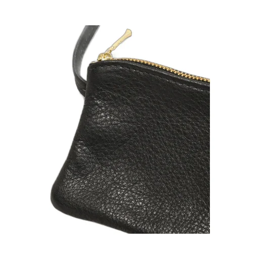 6 Inch Zippered Pouch With Leather Code
