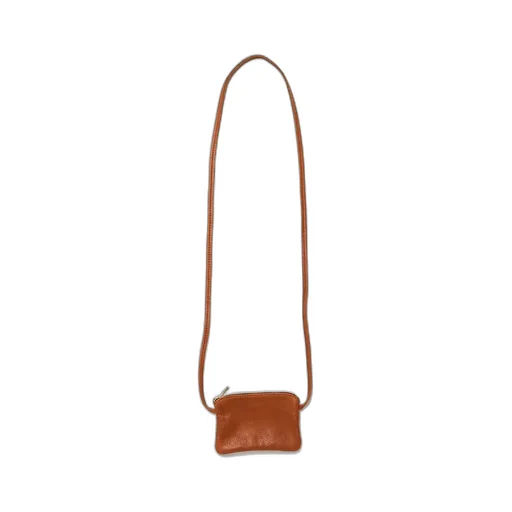 6 Inch Zippered Pouch With Leather Code