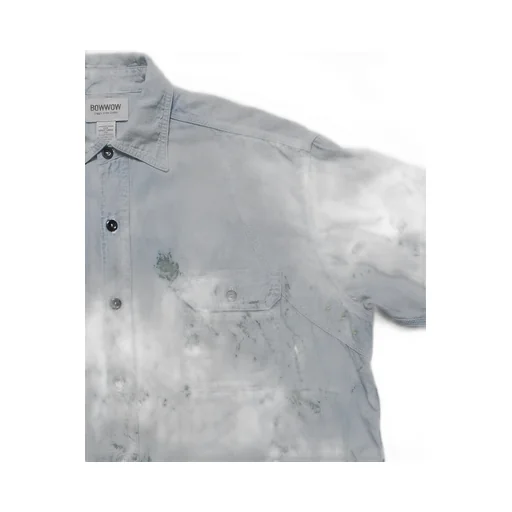 Paint Stained Chambray Shirt,Vent Holes