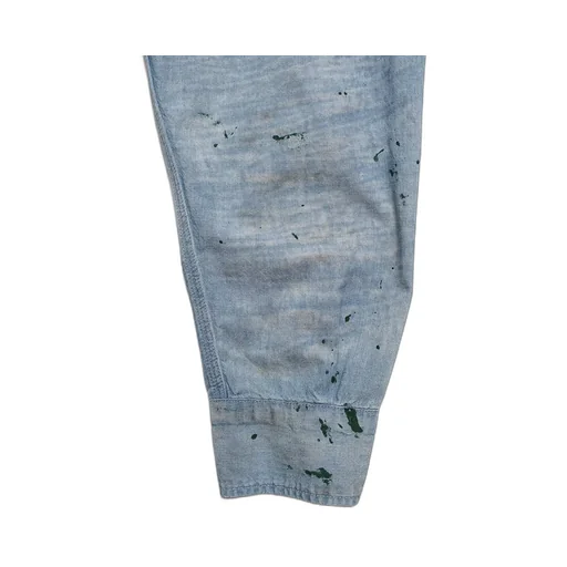 Paint Stained Chambray Shirt,Vent Holes