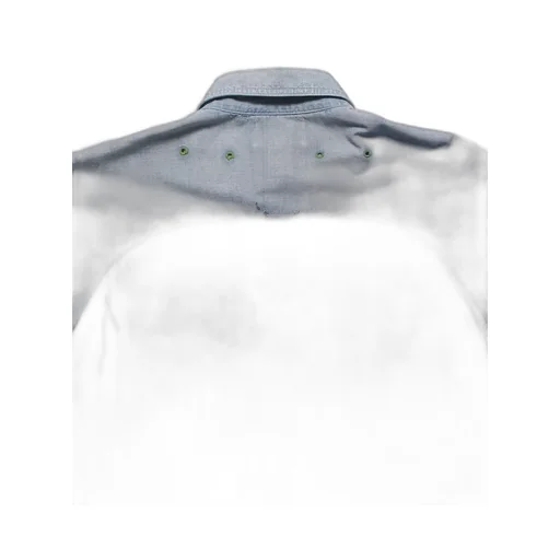 Paint Stained Chambray Shirt,Vent Holes