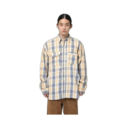 Unique Pocket Checked Flannel Shirt Aged