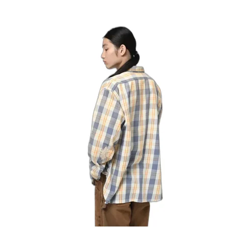 Unique Pocket Checked Flannel Shirt Aged