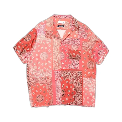 Hav-A-Hank Open Collar Print Shirt