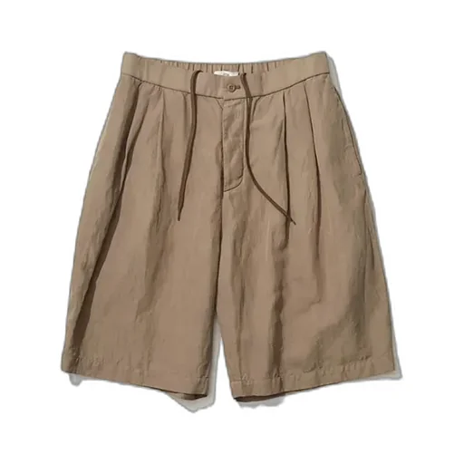 Cotton Linen Voile | Two Tucked Easy Shorts