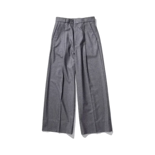 Merino College Flannel | Tucked Wide Pants