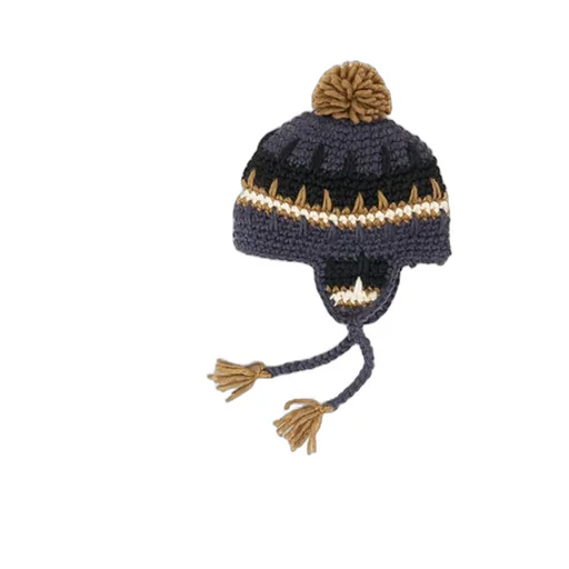 Handknit Earflap Wt