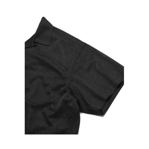 Double Mesh Open-Collar Shirt