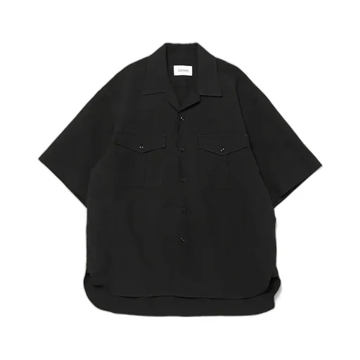 French Army M-47 Officer Short Sleeve Shirt - Linen×Cotton Hight Count Poplin