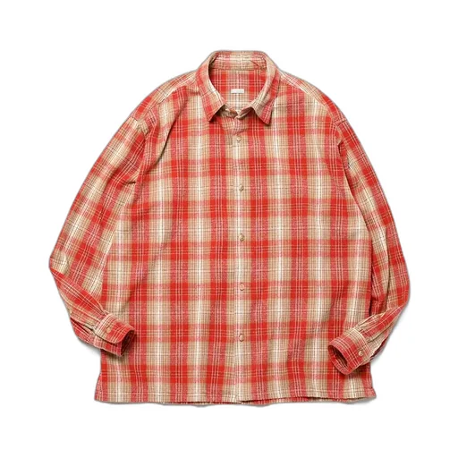 Vintage Cotton Silk Nep Twill Check Shirt