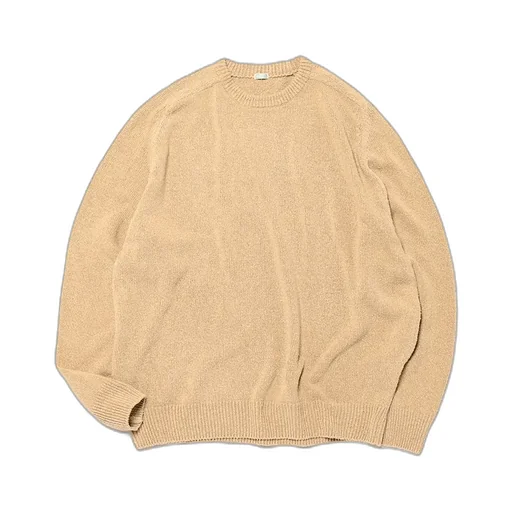 Washed Silk Nep Crew Neck Sweater