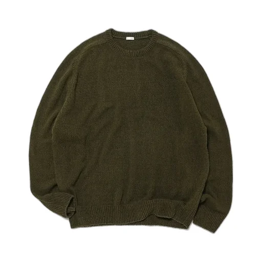 Washed Silk Nep Crew Neck Sweater