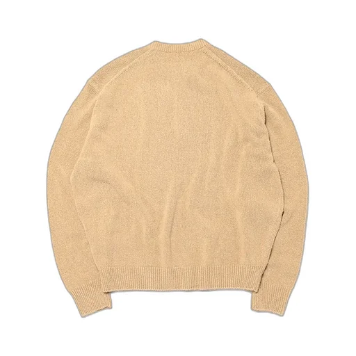 Washed Silk Nep Henry Neck Sweater