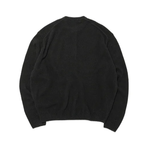 Washed Silk Nep Henry Neck Sweater