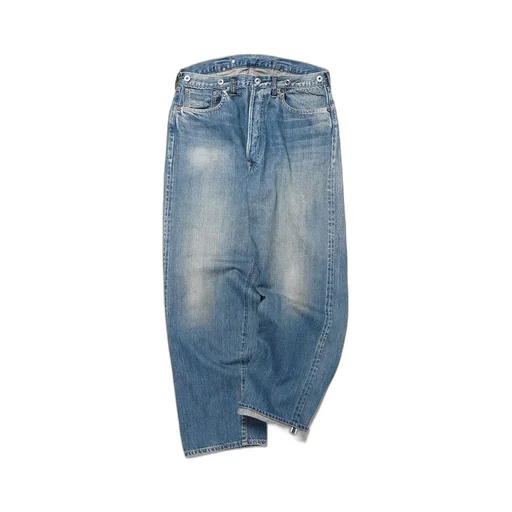 No.22 Washed Wide Denim Pants