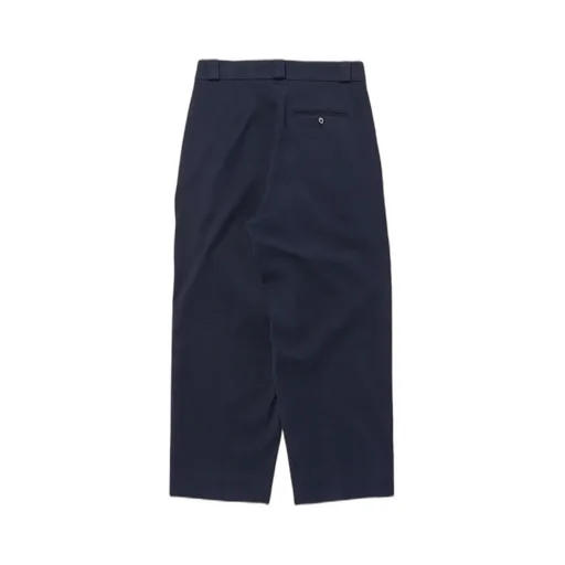 Cotton Silk Twill Wide Trousers