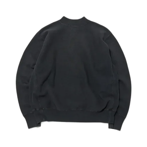 Vintage Half Zip Rib Collar Sweatshirt