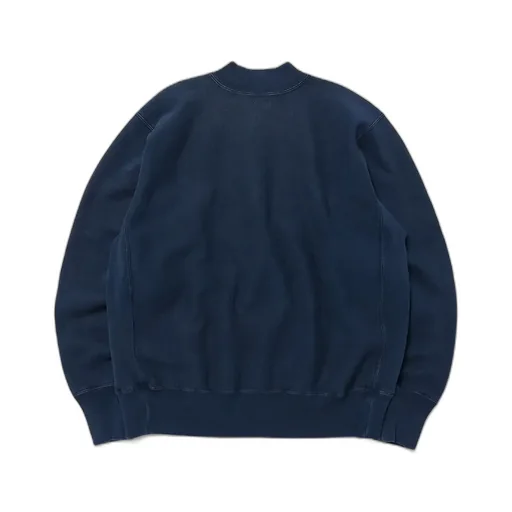 Vintage Half Zip Rib Collar Sweatshirt