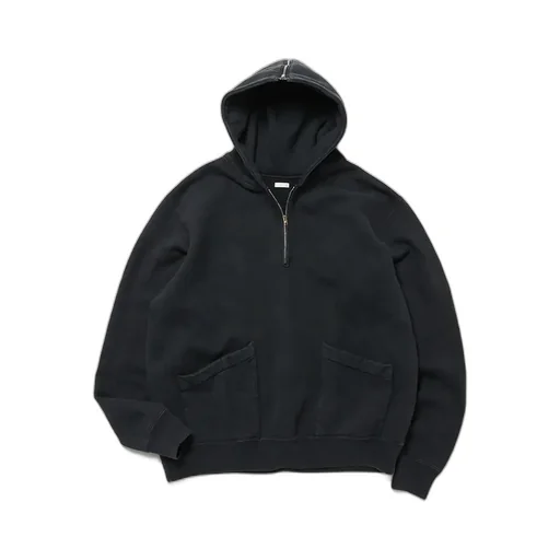Vintage Sailor Hood Half Zip Sweatshirt