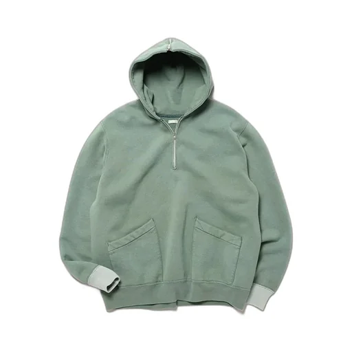 Vintage Sailor Hood Half Zip Sweatshirt