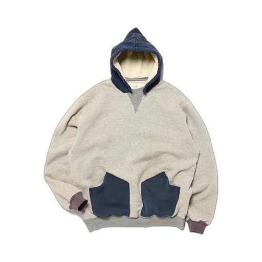 Vintage Attached Hood Sweat Parka