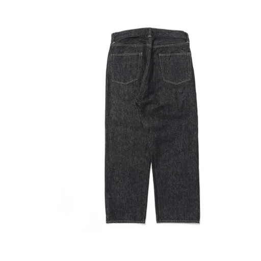 Washed Denim Wide Pants
