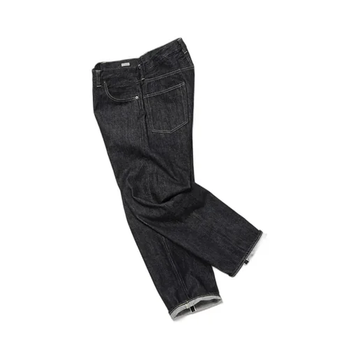 Washed Denim Wide Pants