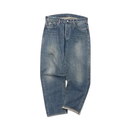 Washed Denim Wide Pants