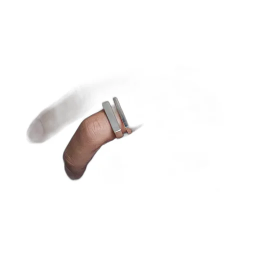 Different Width Ring With Hair Line