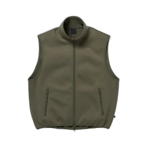 Tech Scuba Knit Stand Collar Vest