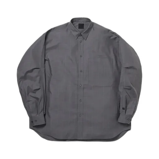 Tech Regular Collar Shirt L/S Glen Check