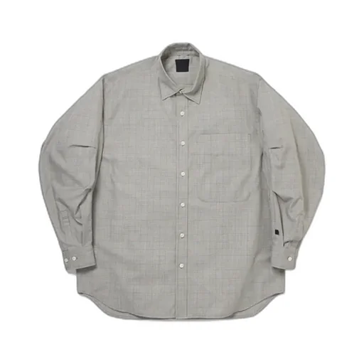 W's Tech Regular Collar Shirt L/S Glen Check