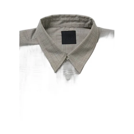 W's Tech Regular Collar Shirt L/S Glen Check